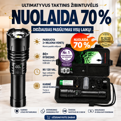 Taktinio išgyvenimo žibintuvėlio pasiūlymas