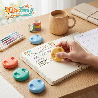 QiasFnm™ 4-Pack Cute Correction Tape, Pastel Round Disk White Out Tape with Ergonomic Grip, Aesthetic Mini Correction Tape for School, Office, Writing, and Journaling, Smooth & Precise Application